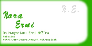 nora erni business card